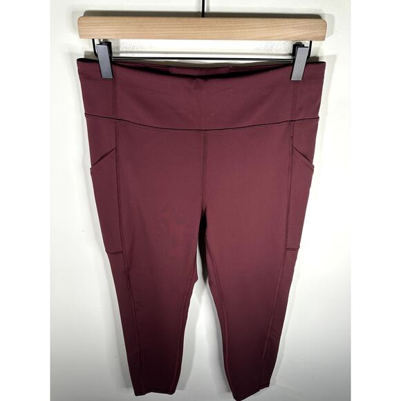 Lululemon Invigorate High-Rise Tight 25" Size 10 Red Merlot - Picture 7 of 9